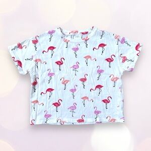 Zara Flamingo Print Graphic Tee